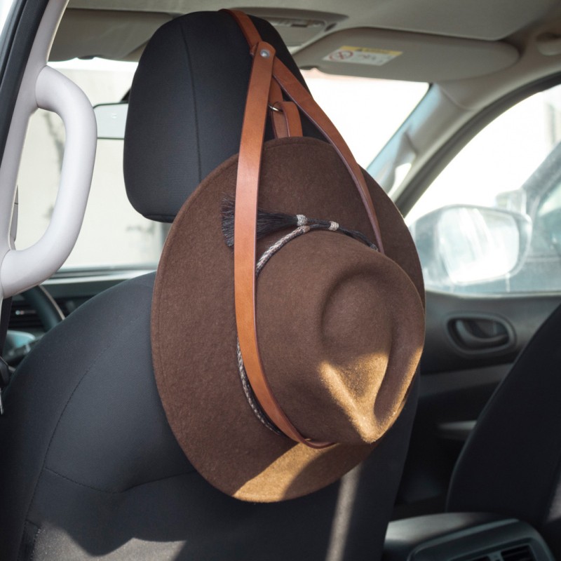 Soporte para sombrero en cuero